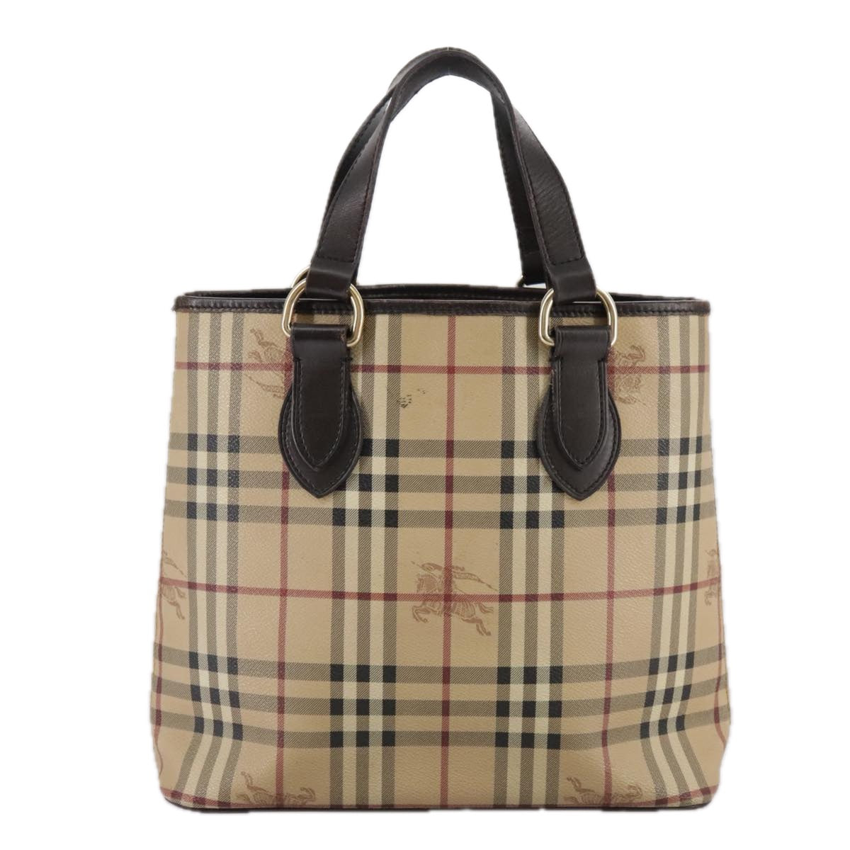 Burberry Haymarket Beige Canvas Tote Bag ( )