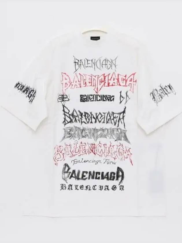 Luxury Balenciaga Trending 2026 Cotton Crew Neck Short Sleeve T-shirt White