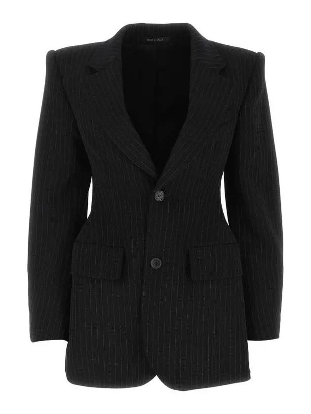 Luxury Balenciaga Trending 2026 Women's Hourglass Blazer Jacket Black