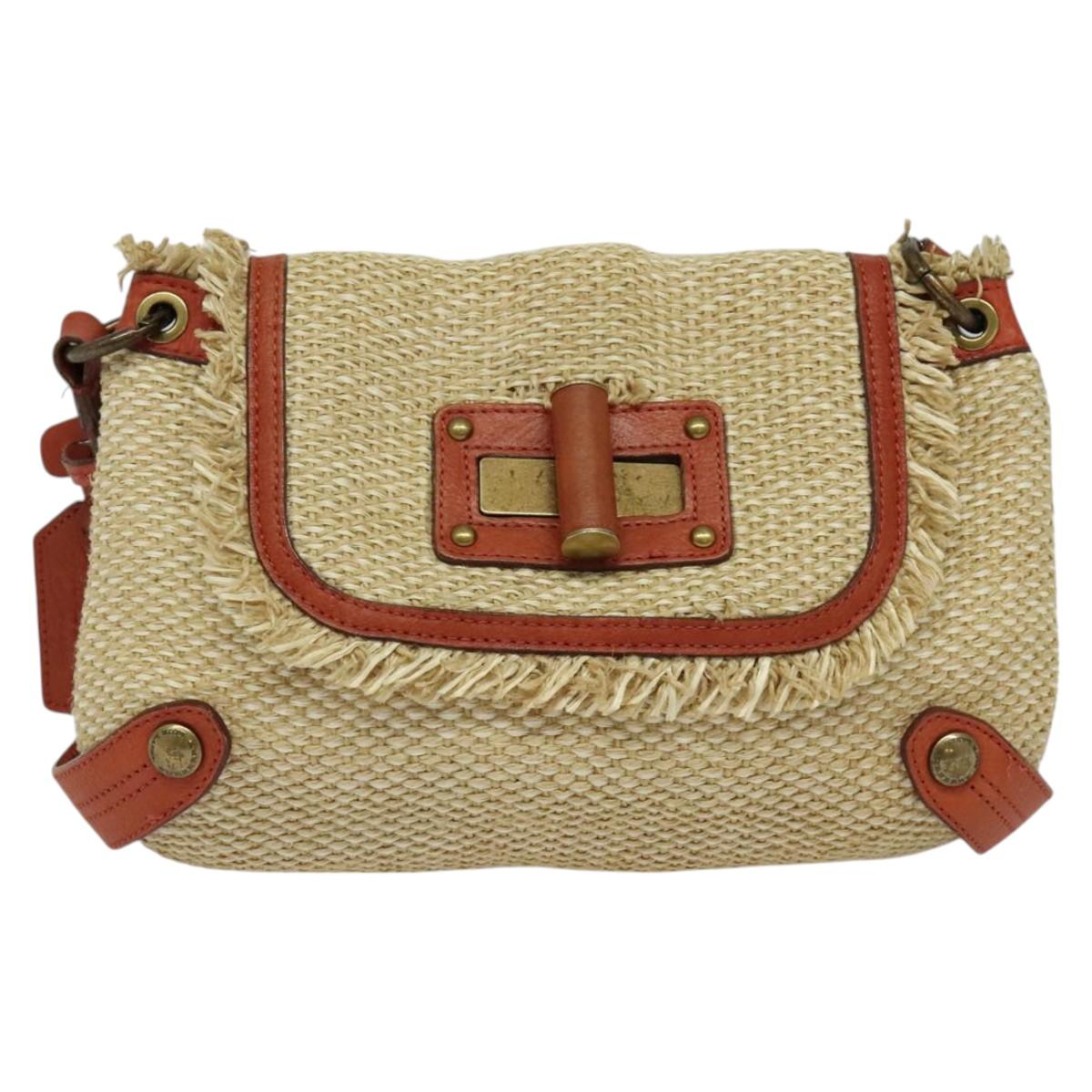 Burberry Blue Label Beige Wicker Shoulder Bag ( )