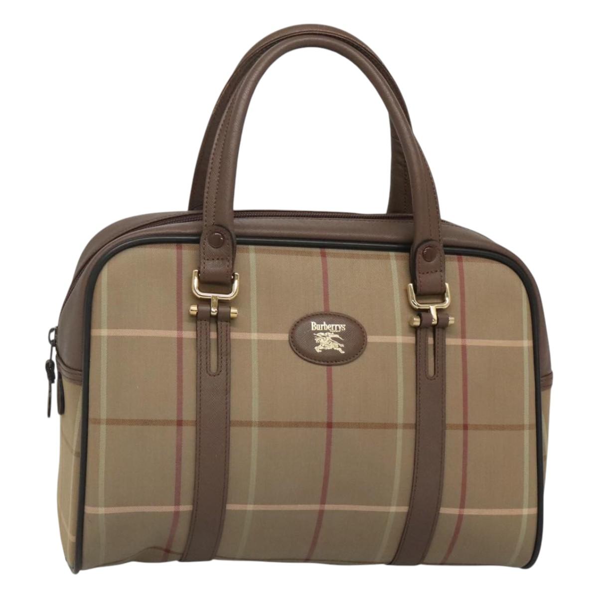 Burberry Nova Check Brown Canvas Handbag ( )
