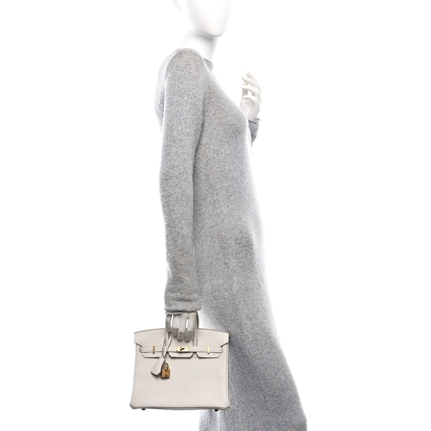 Hermes Togo Birkin 25 Gris Pale