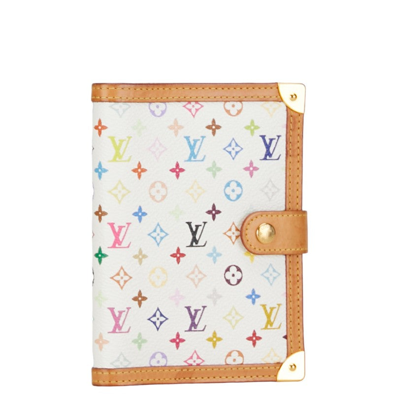 Louis Vuitton Multicolor nda PM Handbook Cover 6 s R20896 White Brown PVC Leather Louis Vuitton