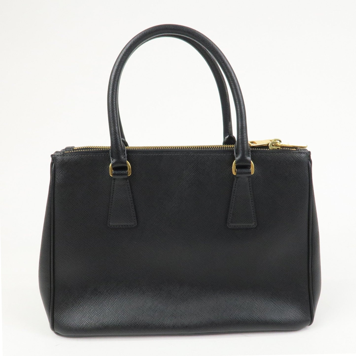 PRADA Triangle Logo Saffiano Leather 2Way Shoulder Bag Black BN2863