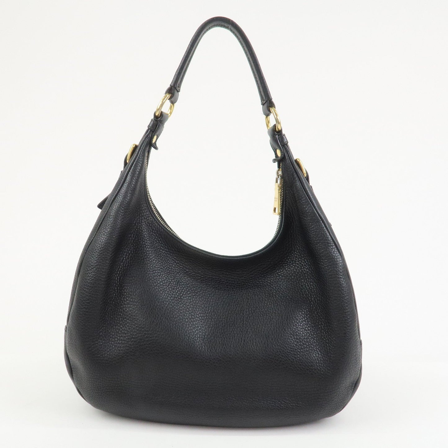 PRADA Leather Shoulder Bag Hand Bag Black BR4311
