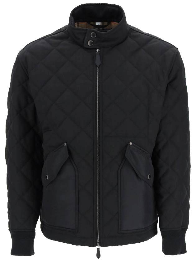 Luxury Burberry Diamond Quilted Thermoregulated Jacket Black