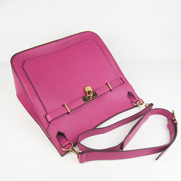 Luxury Hermes Leather Shoulder bag H6508 peach golden