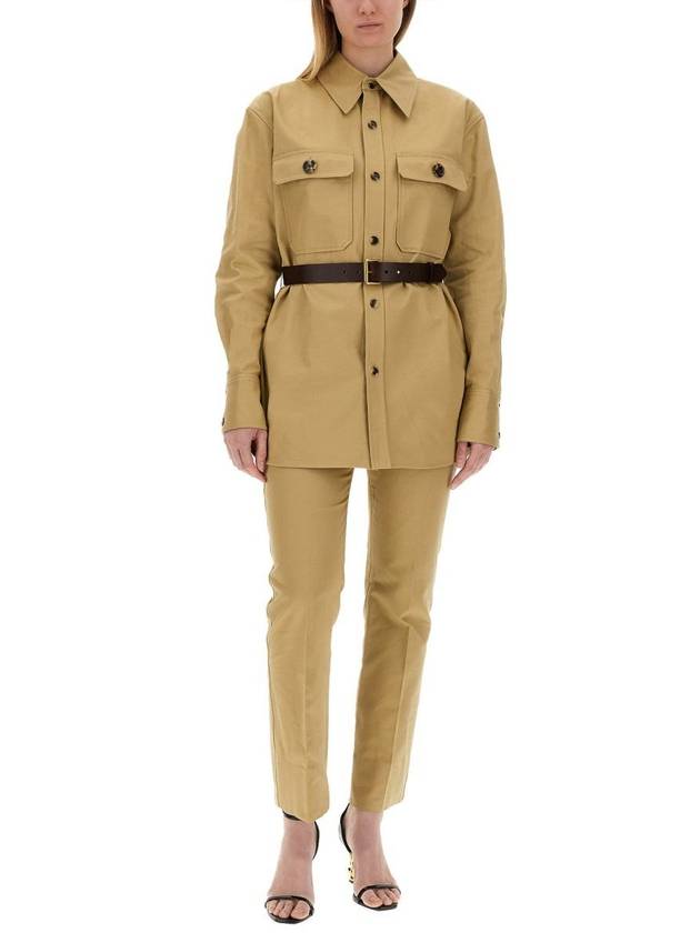 Luxury Saint Laurent Trending 2025 Straight Pants 786680 Y1A62 2965 BEIGE