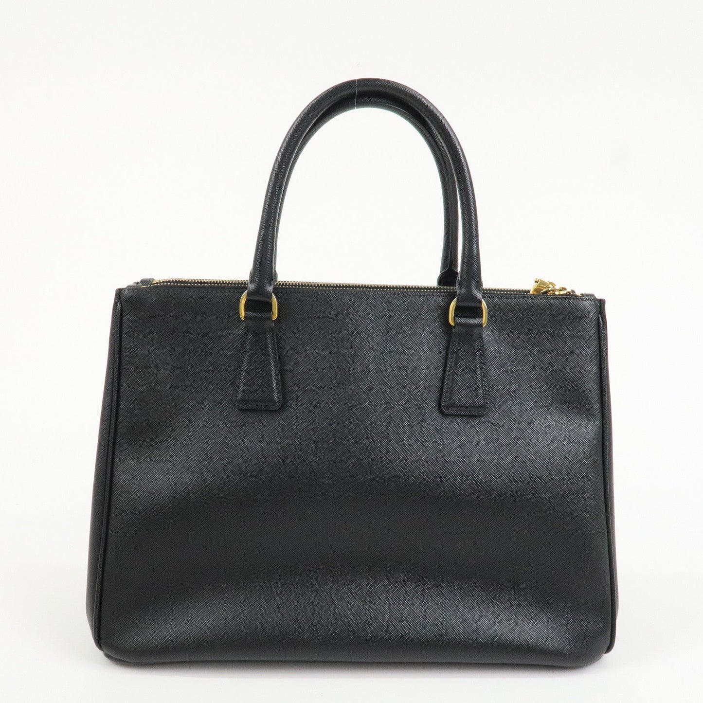 PRADA Triangle Logo Galleria Saffiano Leather 2Way Bag Black 1BA274