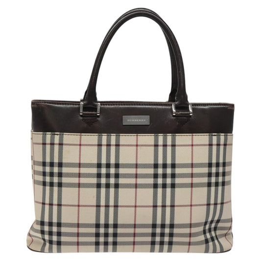 Burberry Nova Check Beige Synthetic Tote Bag ( )