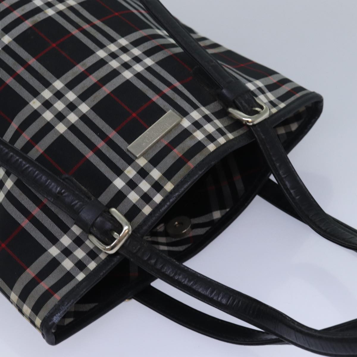 Burberry Nova Check Black Synthetic Tote Bag ( )