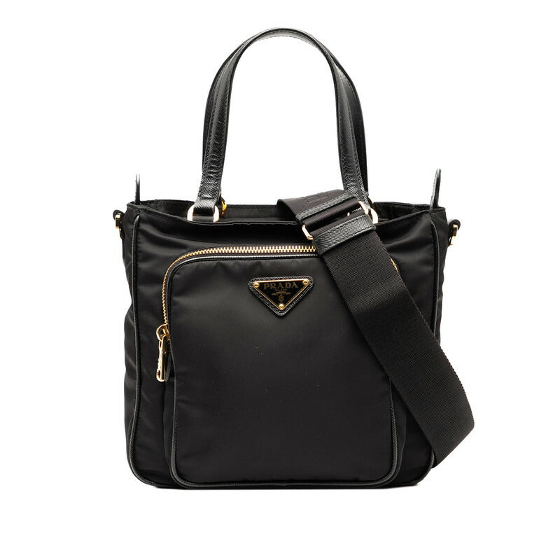 Prada 1BG308 Nylon Leather 2way Bag