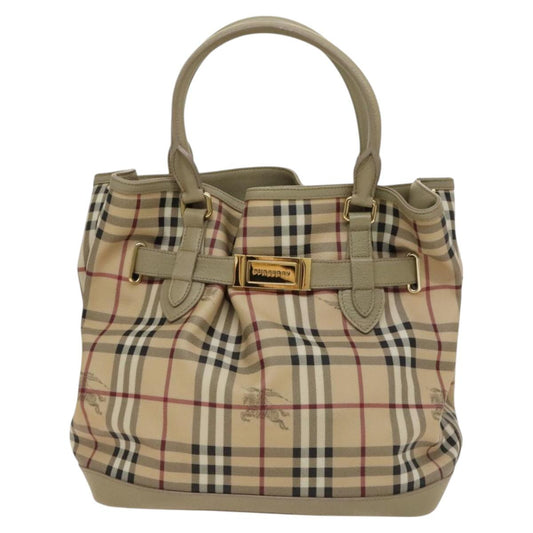 Burberry Nova Check Beige Canvas Handbag ( )