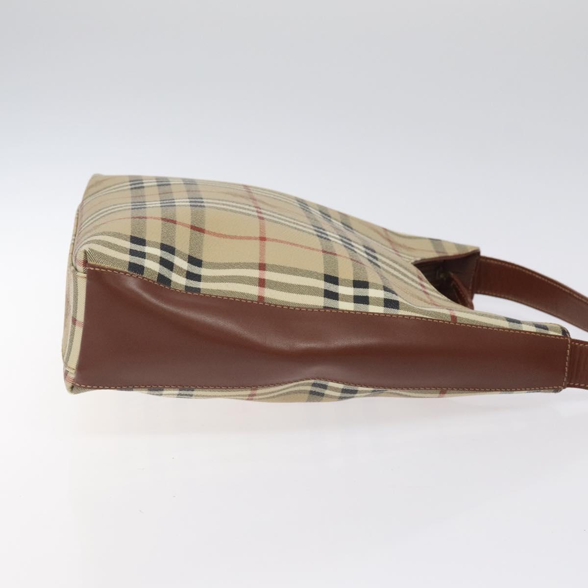 Burberry Haymarket Beige Canvas Shoulder Bag ( )