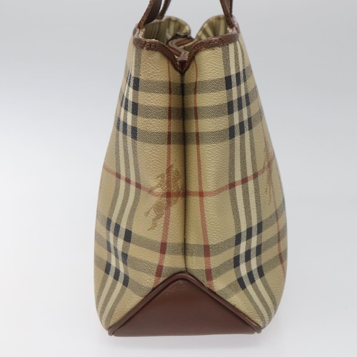 Burberry Haymarket Beige Canvas Handbag ( )