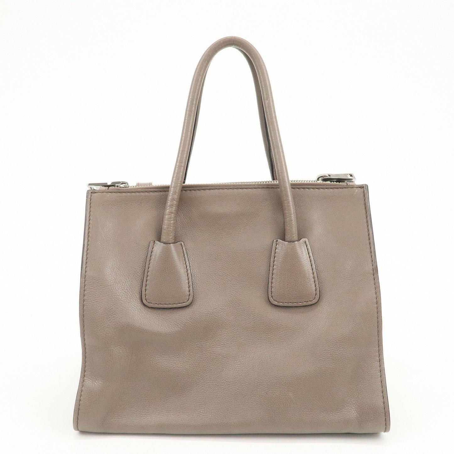 PRADA Triangle Logo 2Way Bag Hand Bag Shoulder Bag Gray BN2619