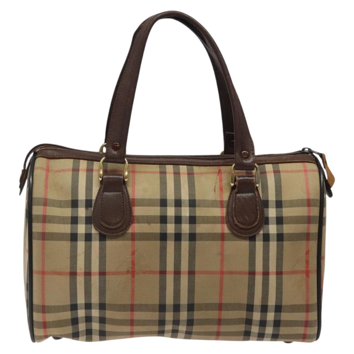 Burberry Nova Check Beige Canvas Travel Bag ( )
