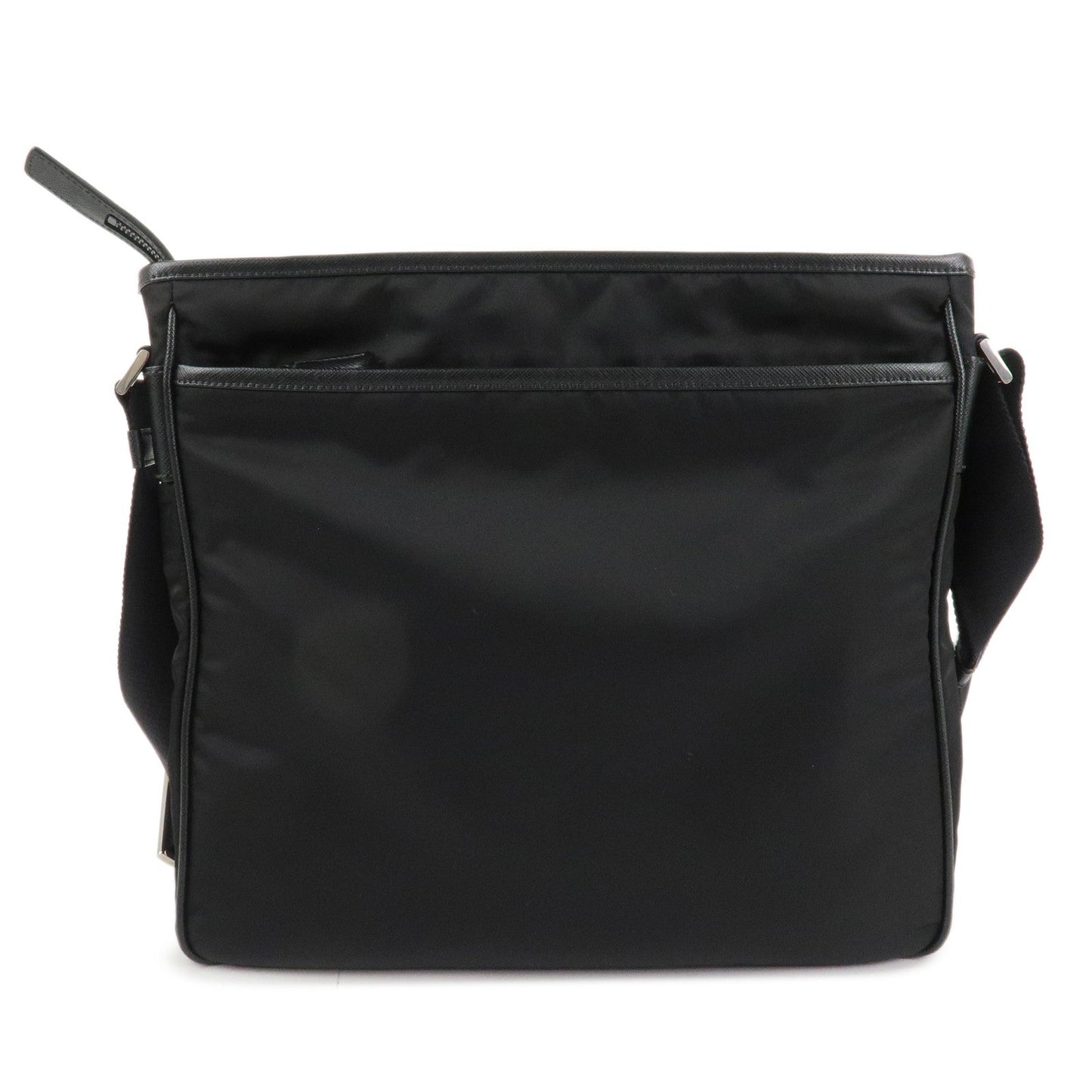 PRADA Triangle Logo Nylon Shoulder Bag Messenger Bag Black 2VH953
