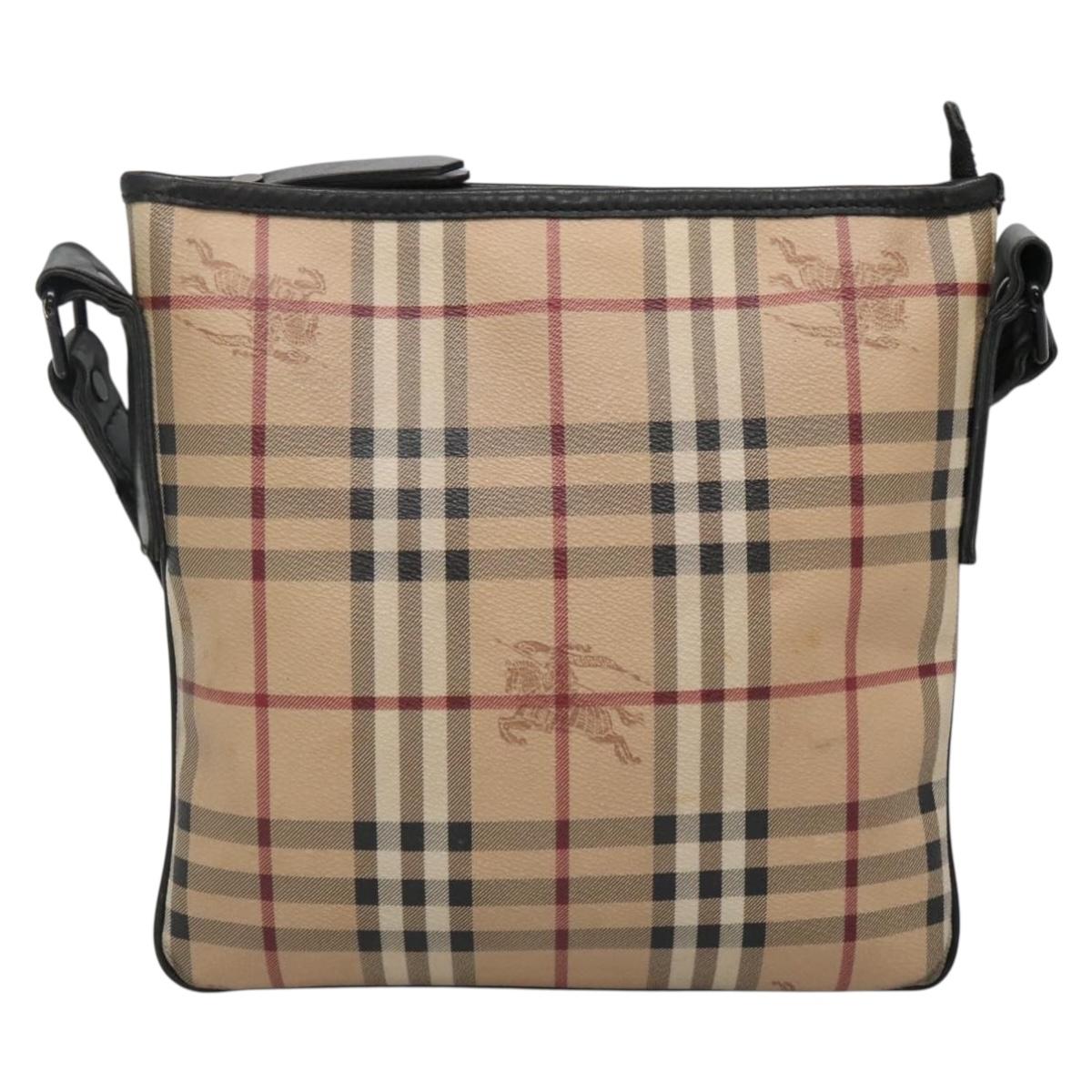 Burberry Nova Check Beige Leather Shoulder Bag ( )