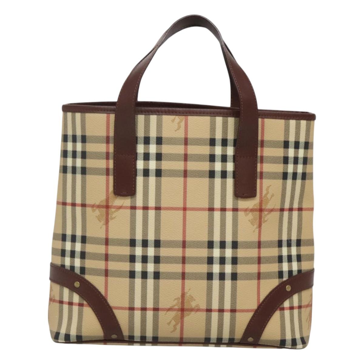 Burberry Nova Check Beige Canvas Tote Bag ( )