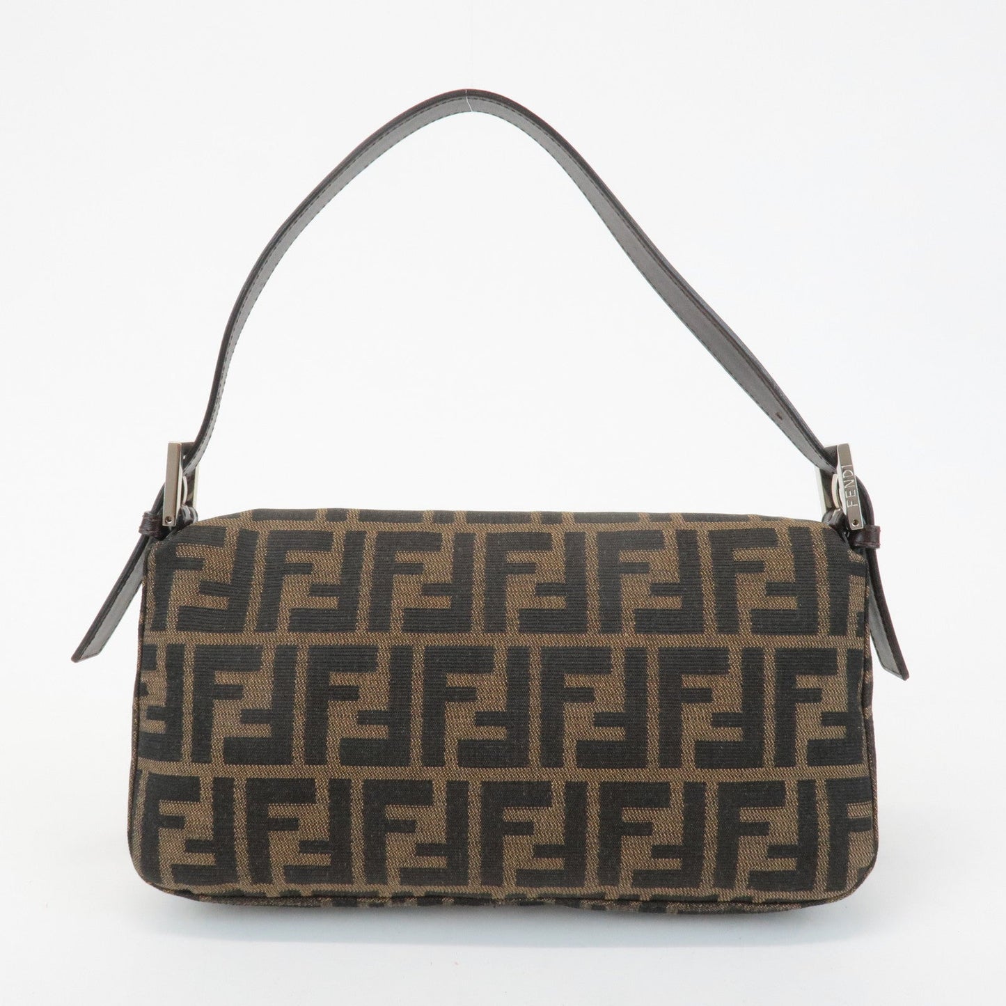 FENDI Zucca Mamma Baguette Canvas Shoulder Bag 26424 Brown Black