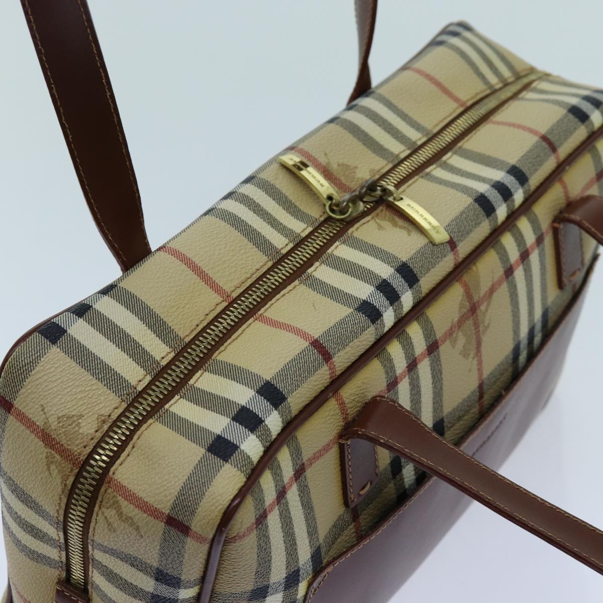 Burberry Nova Check Beige Canvas Shoulder Bag ( )