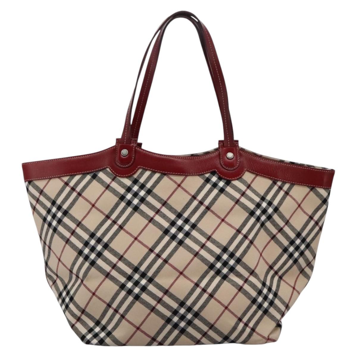 Burberry Nova Check Beige Canvas Tote Bag ( )