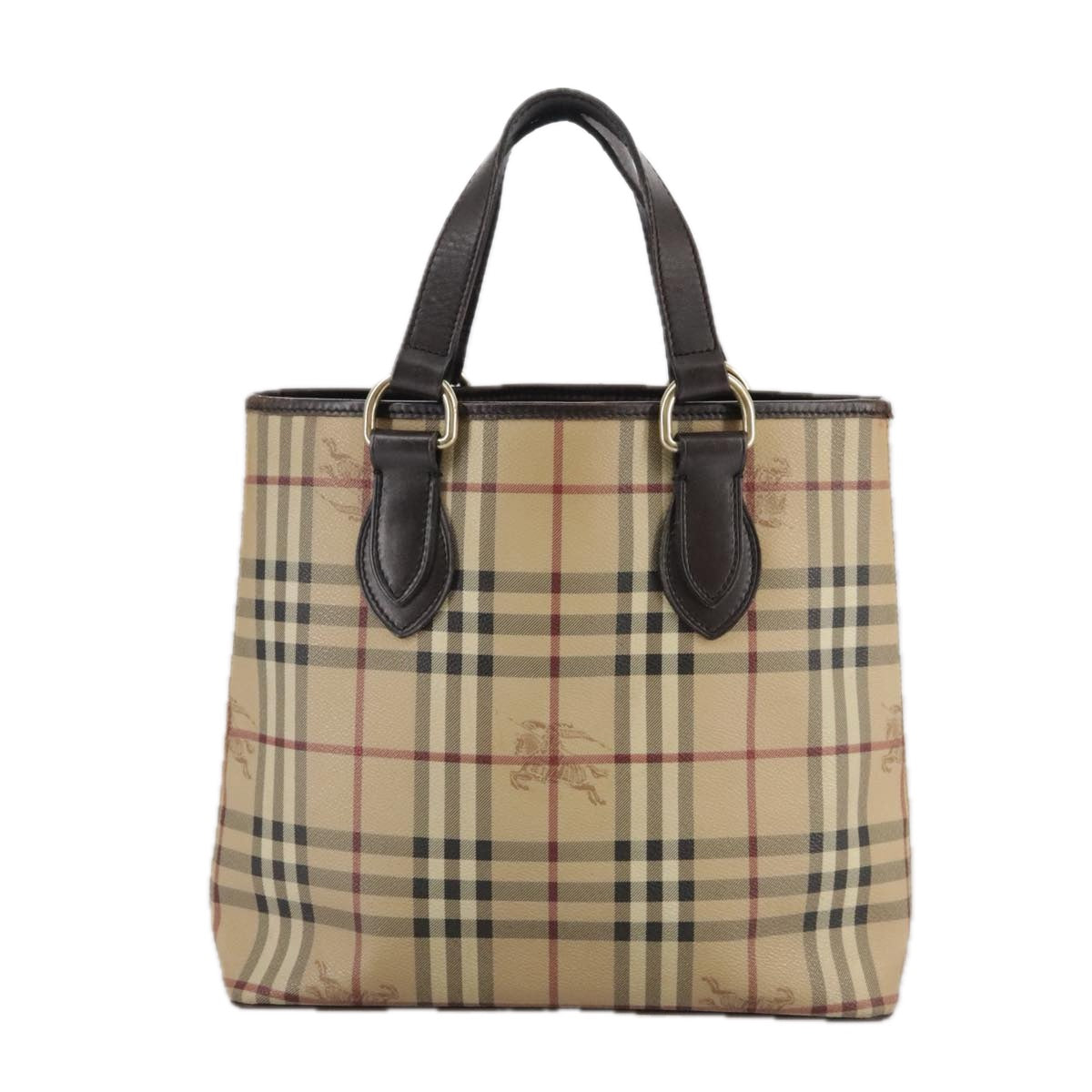 Burberry Haymarket Beige Canvas Tote Bag ( )