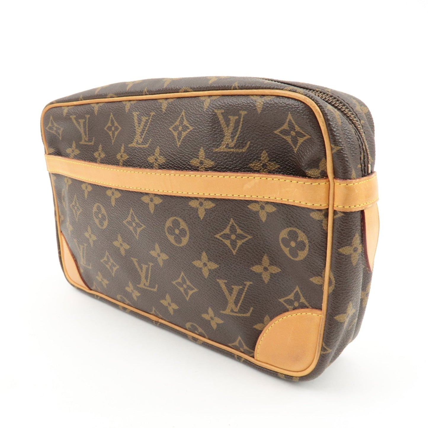 Louis Vuitton Monogram Compiegne 28 Pouch Clutch Bag Brown M51845