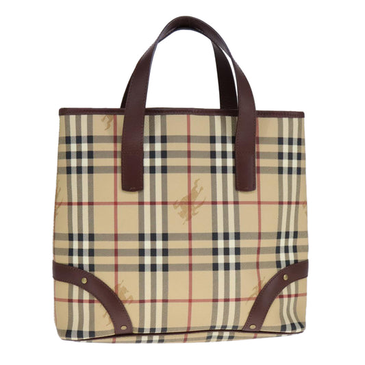 Burberry Haymarket Beige Canvas Tote Bag ( )