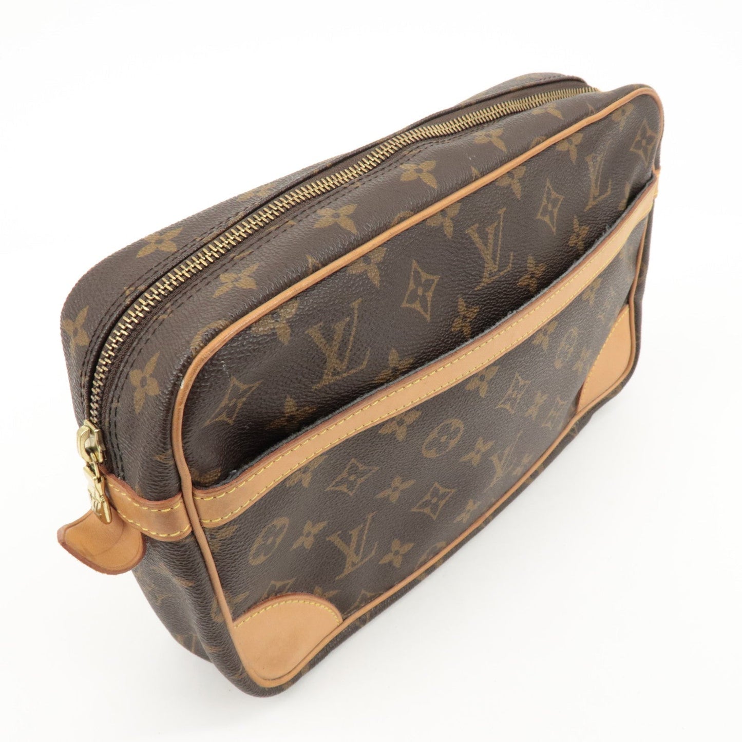 Louis Vuitton Monogram Compiegne 28 Pouch Clutch Bag Brown M51845