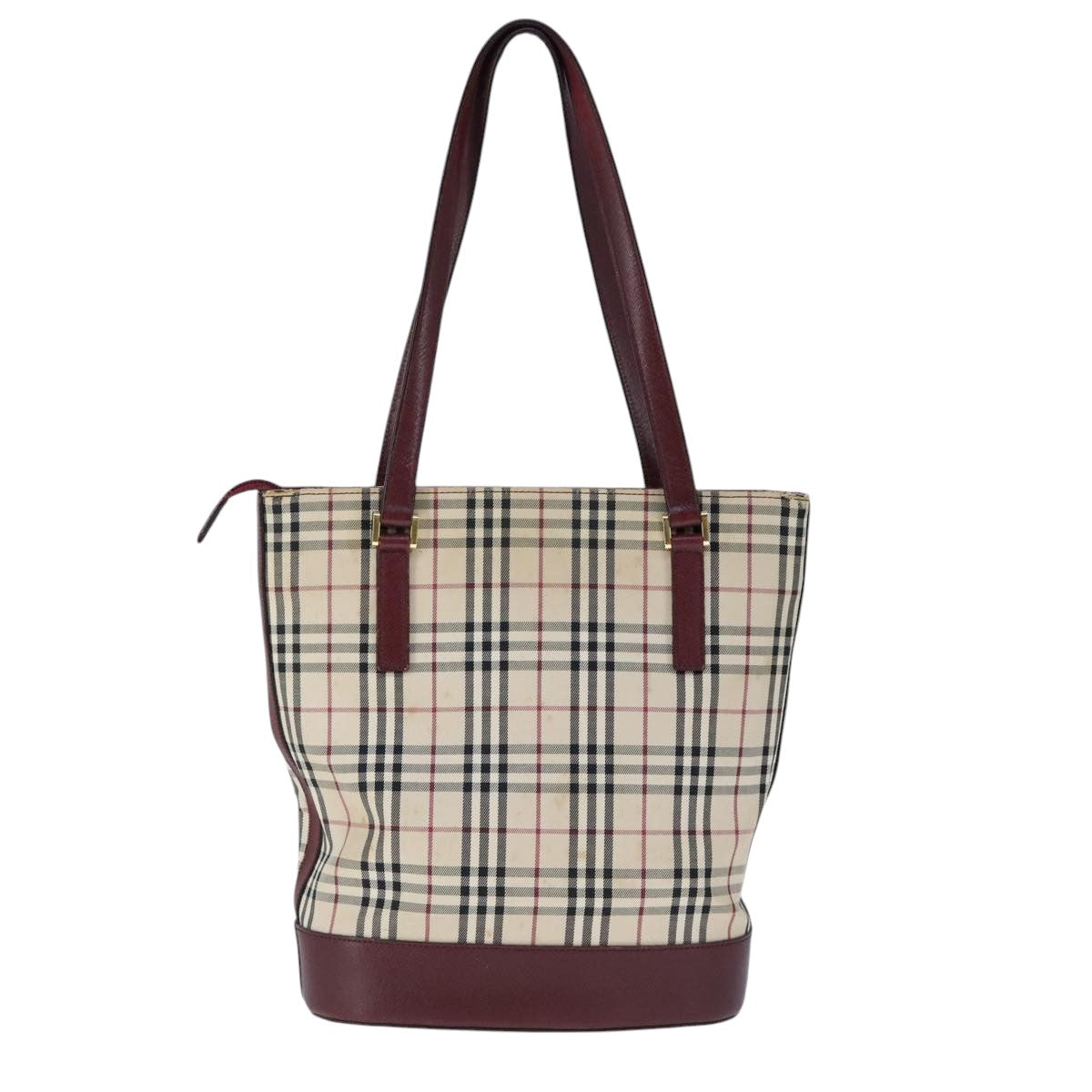 Burberry Nova Check Beige Canvas Handbag ( )
