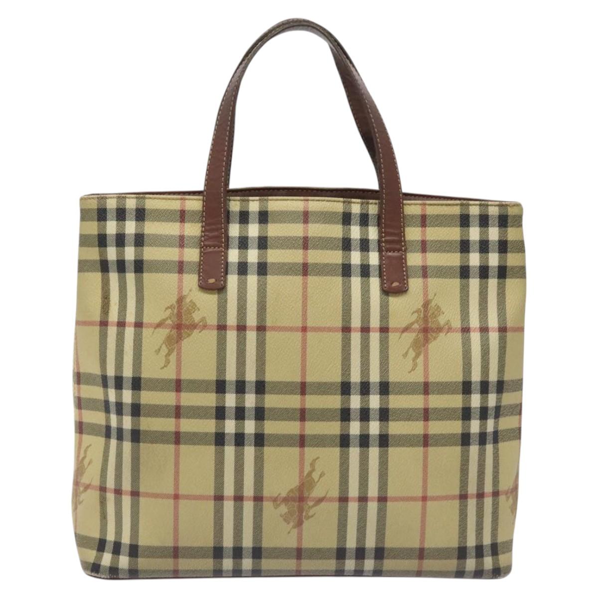 Burberry Nova Check Beige Canvas Tote Bag ( )