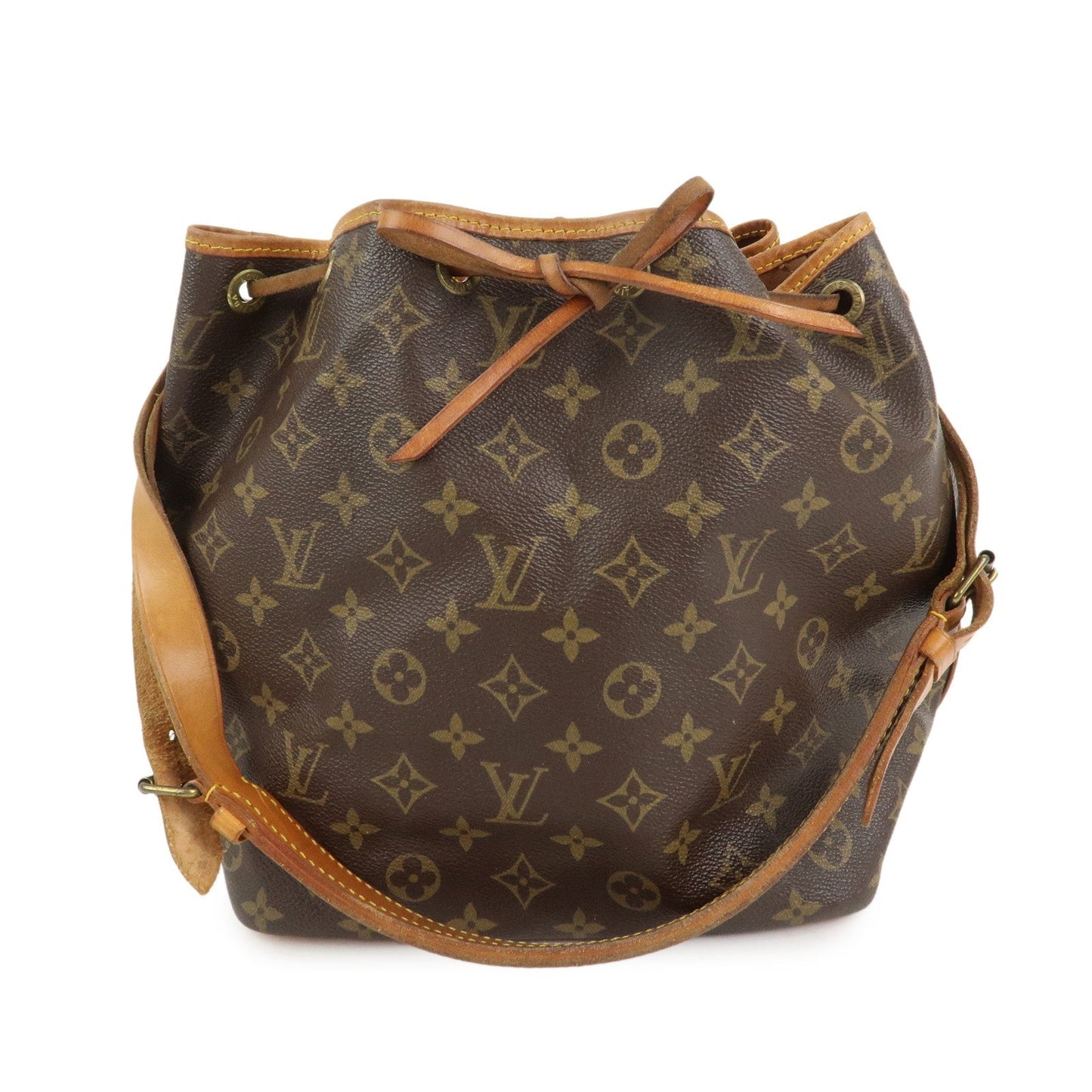Louis Vuitton Monogram Petit Noe Shoulder Bag Brown M42226