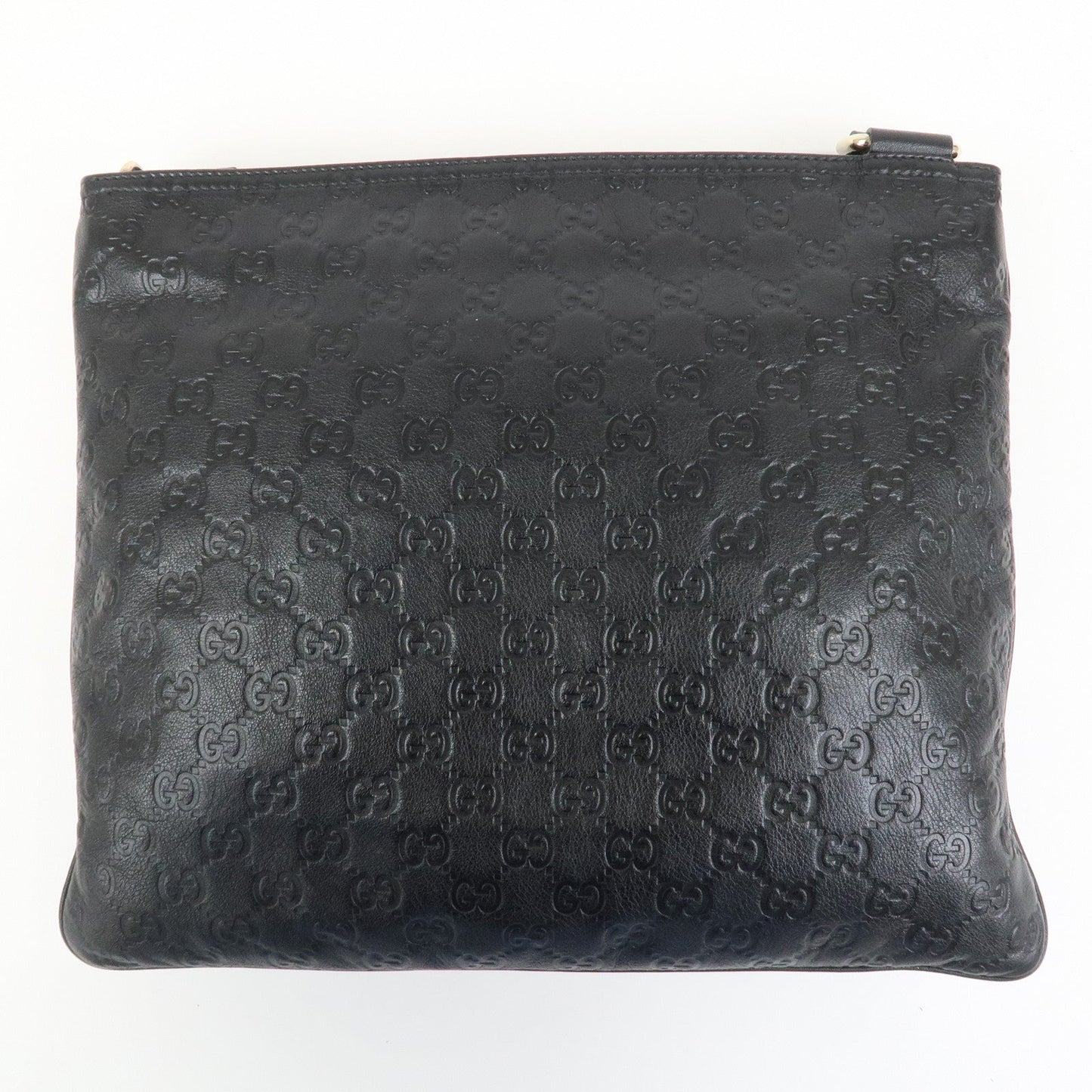 GUCCI Guccissima Leather Shoulder Bag Crossbody Bag Black 201446