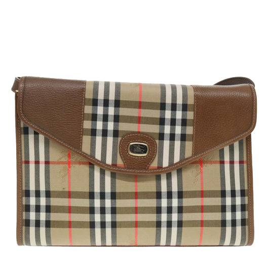 Burberry Nova Check Beige Canvas Shoulder Bag ( )