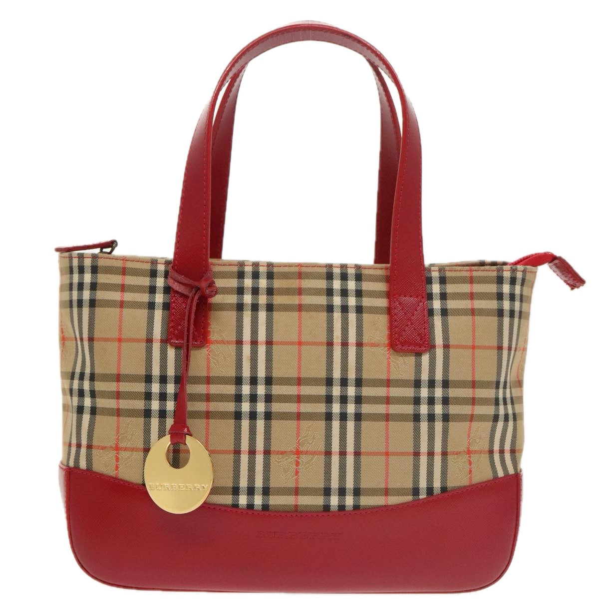 Burberry Nova Check Beige Canvas Handbag ( )