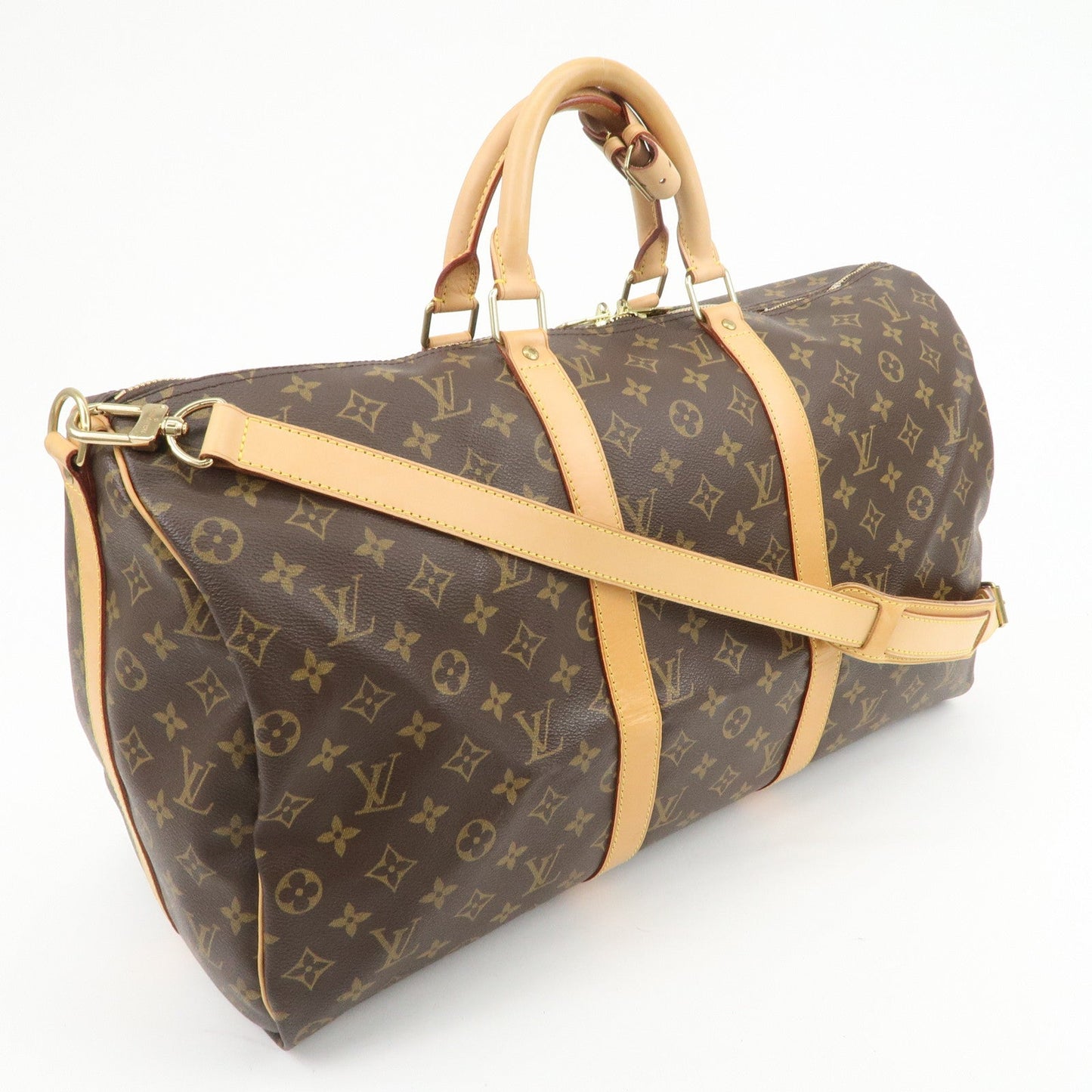 Louis Vuitton Monogram Keep All Bandouliere 50 Boston Bag M41416