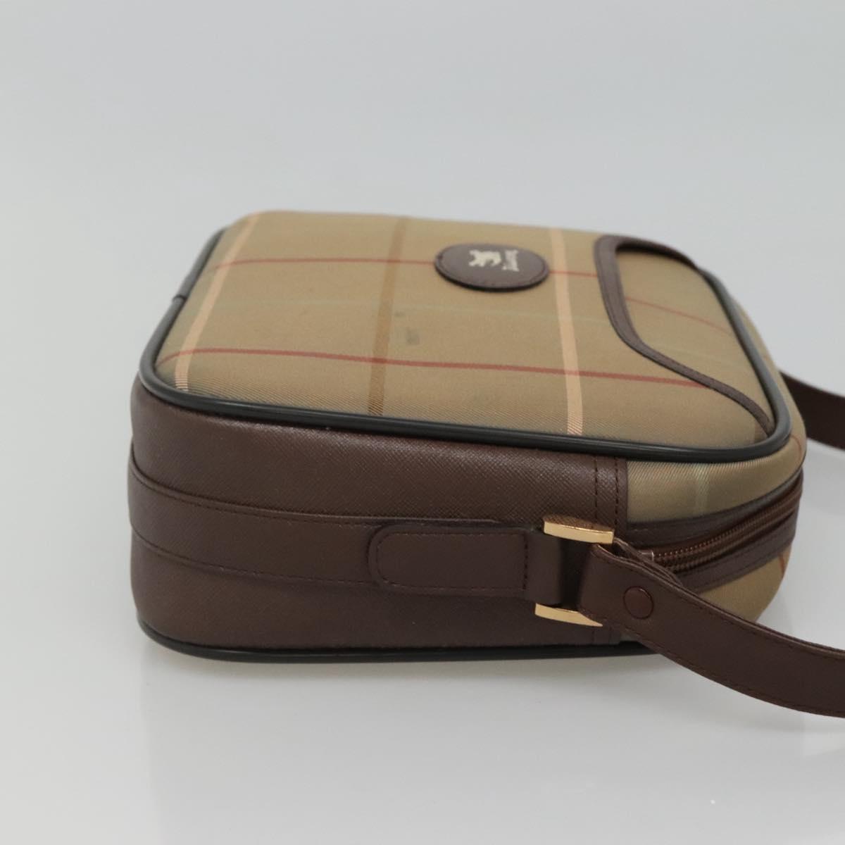 Burberry Vintage Check Beige Canvas Shoulder Bag ( )