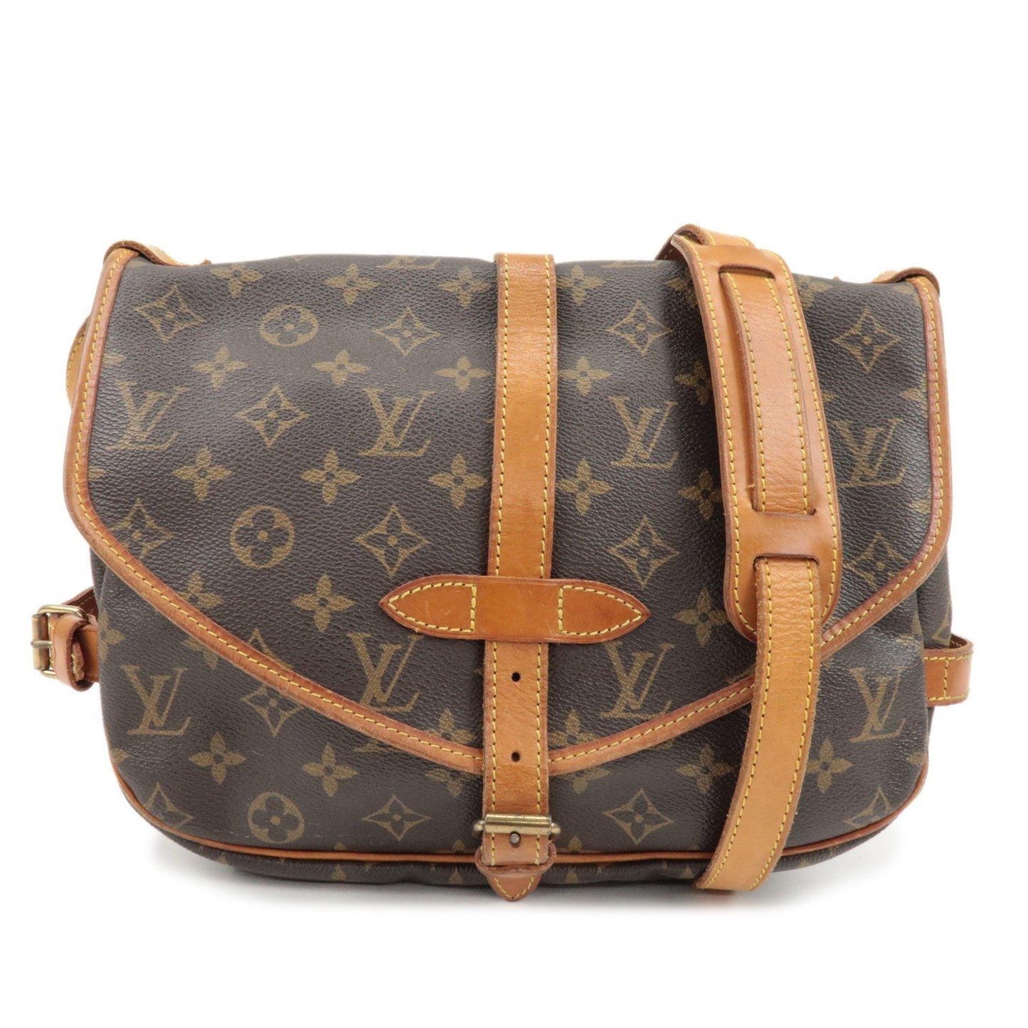 Louis Vuitton Monogram Saumur 30 Shoulder Bag Brown M42256