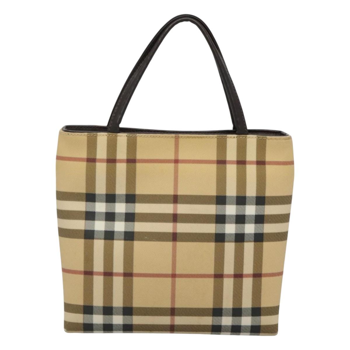 Burberry Nova Check Beige Canvas Handbag ( )
