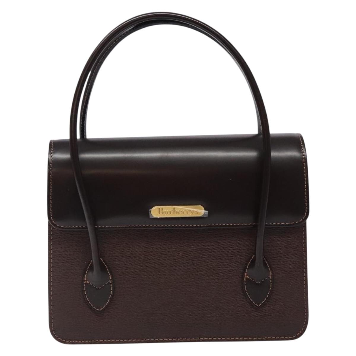 Burberry Nova Check Brown Leather Handbag ( )