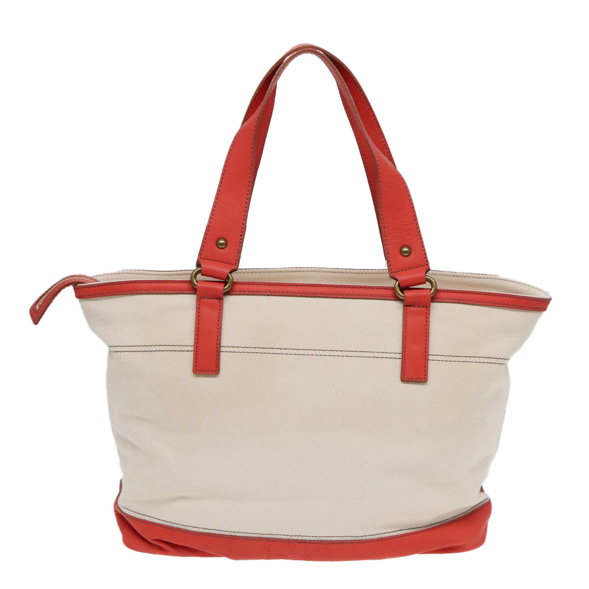 Burberry White Canvas Tote Bag ( )