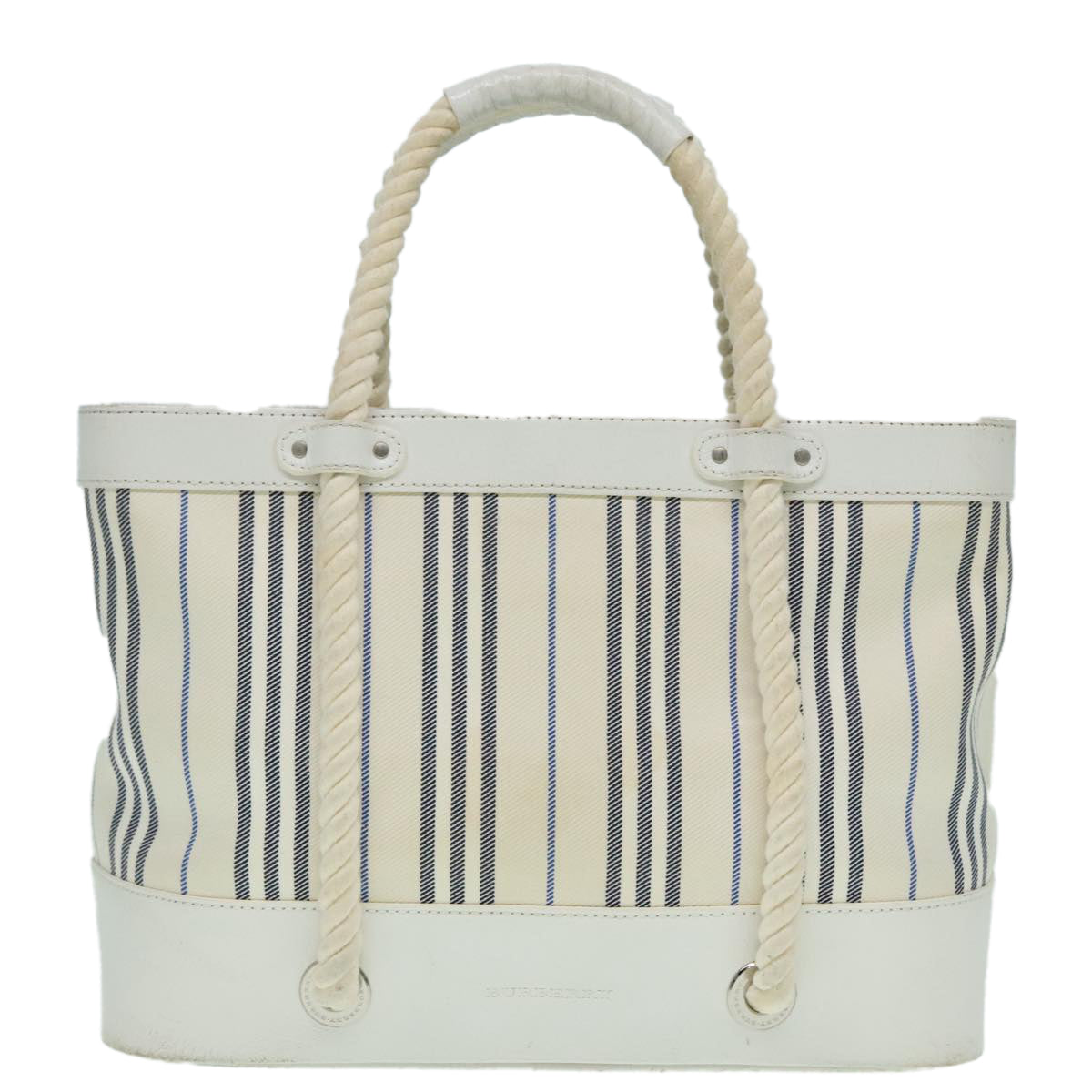 Burberry White Canvas Handbag ( )