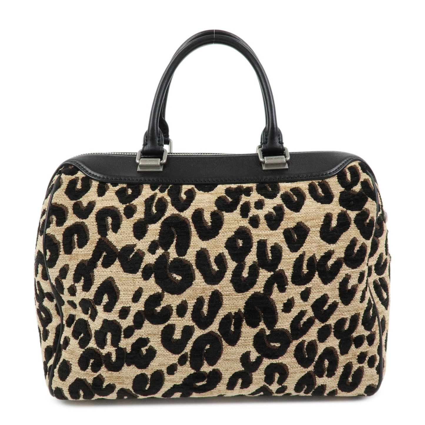 Louis Vuitton Speedy 30 Leopard Corduroy Leather Boston Bag M97396