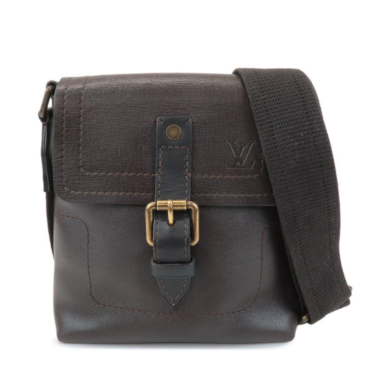 Louis Vuitton Utah Calf Leather Shoulder Bag Crossbody Bag Cafe M92995