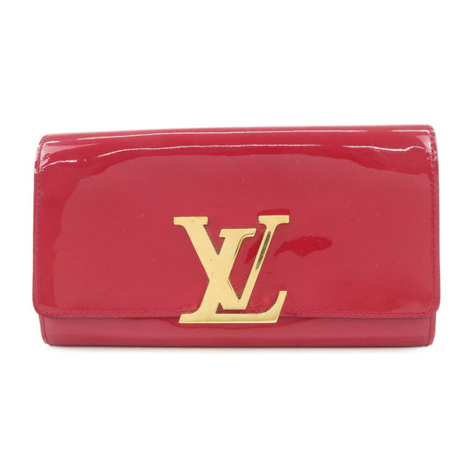 Louis Vuitton Vernis Leather Louise GM Clutch Bag Wallet Rose Indien M61317