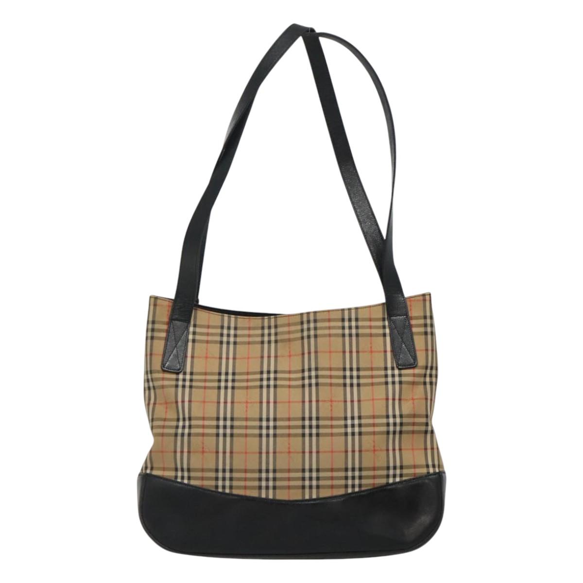 Burberry Nova Check Beige Canvas Shoulder Bag ( )