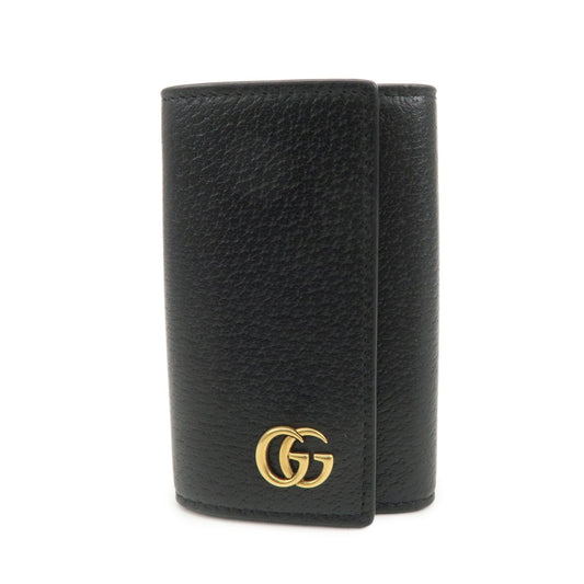 GUCCI GG Marmont Leather 6 Rings Key Case Black 435305