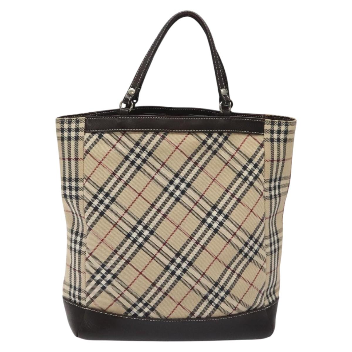 Burberry Nova Check Beige Canvas Handbag ( )